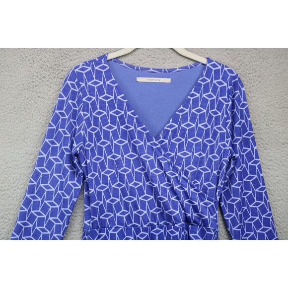 Hawthorn Wrap Belted A-Line Midi Dress-Lined-Size Small-3/4 Sleeves - Picture 4 of 10